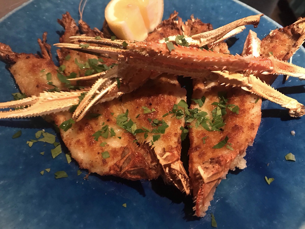 OCEAN BISTRO 旬の食材 赤座海老のガーリックパン粉焼き